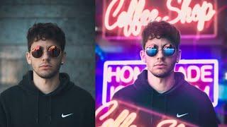 PicsArt Tutorial - Edit NEON Portrait  Effect (Changing Background) | Deny King