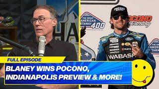 Ryan Blaney edges out Denny Hamlin for Pocono victory, Indianapolis preview & more!