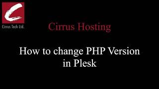 How do I change the PHP version in Plesk