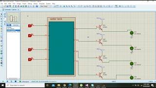 how to make water level detector circuit in proteus | water level indicator in proteus