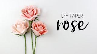 DIY How to make Paper Rose (How to- Cardstock Paper Crafts)