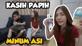 REAKSI PAPIH MINUM ASI MAMIH - DOYAN GAK YA?