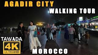 Agadir city walking tour 2024- Morocco 4K UHD