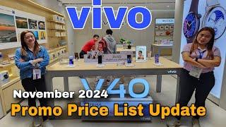 Vivo Promo Price List Update November 2024 | Vivo V40 5G | Vivo V40 Lite | Vivo Y Series