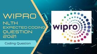 Wipro expected coding questions | Wipro NLTH coding question | 2021 | Java