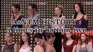 The Girl Who Were Saved 5 TIMES in Bottom Two (AsNTM History)