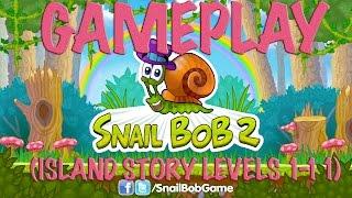 Snail Bob 2 (Island Story levels 1-11 - All Stars!) iOS Gameplay 1080p HD 60fps