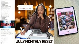 JULY MONTHLY RESET ROUTINE + june budget results, VERY low lows, checking off a bucket list item! 