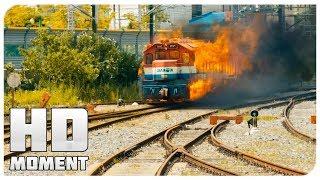 Авария поездов на станции - Поезд в Пусан (2016) - Момент из фильма