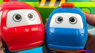 Bruin Park n Play Garage with Disney Lightning McQueen Boys Car Toys Playset by DisneyToysReview