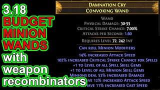 POE 3.18: Budget & SSF Crafts: +2 Minion Skill Wands - Recombinators Make It Easier - Path of Exile