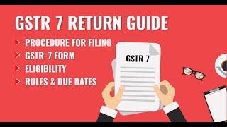 How to File GSTR 7-Tds Return Under GST. Step to Step Guide directly from GST Dashboard