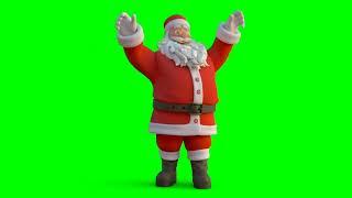 Green screen Christmas Santa Claus dance