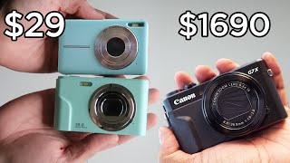 Unboxing & Testing $29 Camera vs Canon G7X Mark II (Viral TikTok Digital Cameras) ASMR Unboxing