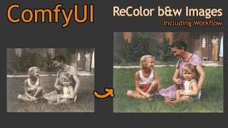 ComfyUI ReColor B&W Images SDXL !!! workflow  #comfyui #stablediffusion #relight