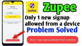 Zuppe only 1 new signup allowed from a device problem solved | Zupee me login nahi ho raha