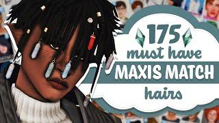 175 Must Have MAXIS MATCH HAIRS for MALE sims! | Sims 4 CC Showcase