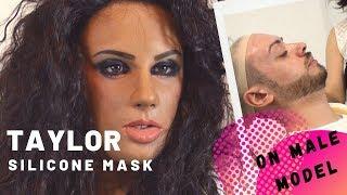 Taylor silicone mask on male model