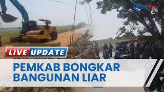 Bandel, Puluhan Bangunan Liar & Warung Remang di Jalan Inspeksi Kalimalang Dibongkar Pemkab Bekasi