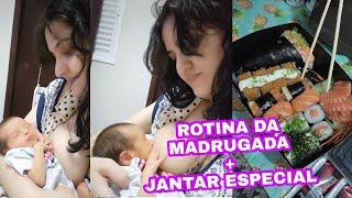 Rotina da madrugada com bebê recém nascido.