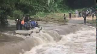 Seing is Believing - a Toyota Land Cruiser 79 SC crossing a flooded river in Bougainville