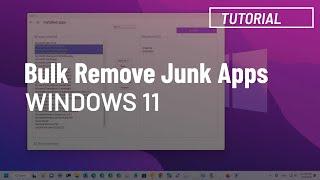 Windows 11: Debloat system from junk apps in bulk (easy method)