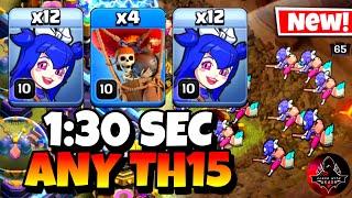 TH15 Broom Witch Attack With 7 Bat Spell | Best TH15 Attack Strategy in Clash of Clans