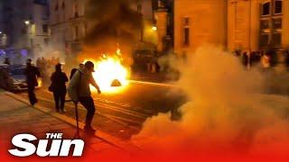 Paris streets continue to burn as Macron addresses pension reform protests