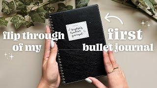 flip through of my FIRST EVER bullet journal  ideas for bujo beginners