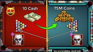 8 Ball Pool Tutorial - Turn 10 CASH to 75M Coins Real Quick Method