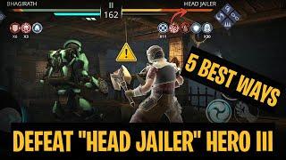 How to defeat Head Jailer Hero III | Shadow fight 3 | Prison Break event