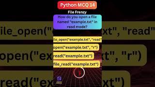 #14 #python #mcq #file #open #mode