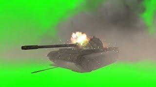 T-54/T-55 tank explosion green screen