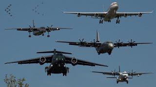 Hundreds of different military aircraft and planes landing at RIAT