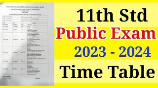 11th public exam time table 2023-2024#public exam time table#