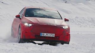 2025 Mercedes-Benz CLA Prototype Driving in the Snow !