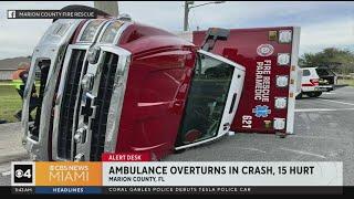 15 injured in central Florida crash involving an ambulance