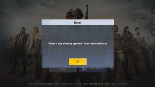 Pubg Mobile Lite Server Is Busy Please Try Again Later 2024 | Error Code Restrict Area Pubg Lite 