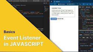 How to write an Event Listener in Javascript (basic)