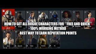 Rogue Company how to unlock all the rogues FAST by earning reputation points FAST (free method)