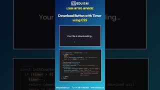 Download Button with Timer using CSS! #coding #css #cssbeginners #html #javascript #js #csstutorial