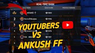 TOP GUILD WARS  || LETHAL WARS BETWEEN YOUTUBERS GUILDS & ANKUSH FF || NEXT LEVEL  !!