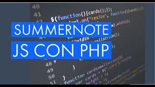 SummerNote Js con PHP