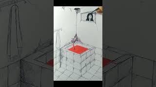pop up kamar mandi hantu | creepy bathroom #shorts
