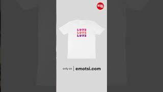 #emotsi - Love Love Love, White Round Neck Short Sleeve #tshirt #fashion #casuals #comfort #girls