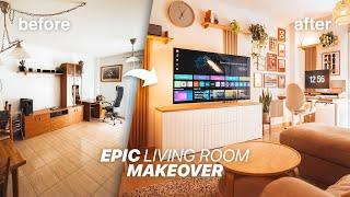 Cozy Living Room Makeover | +New Desk Setup REVEAL