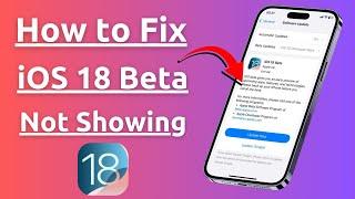 iOS 18 Update not Showing Up / How to Fix iOS 18 Not Showing Up on iPhone and iPad