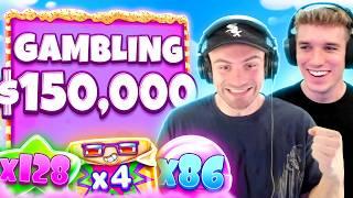 We Gambled $150,000 On SLOTS And LIVE GAMES!