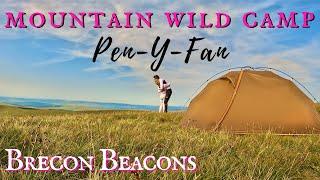 886m PEN Y FAN MOUNTAIN CAMP - Summit Wild Camping in the Brecon Beacons UK