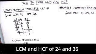 How to find the LCM and HCF / LCM and HCF/ How to find LCM and GCF in a single video